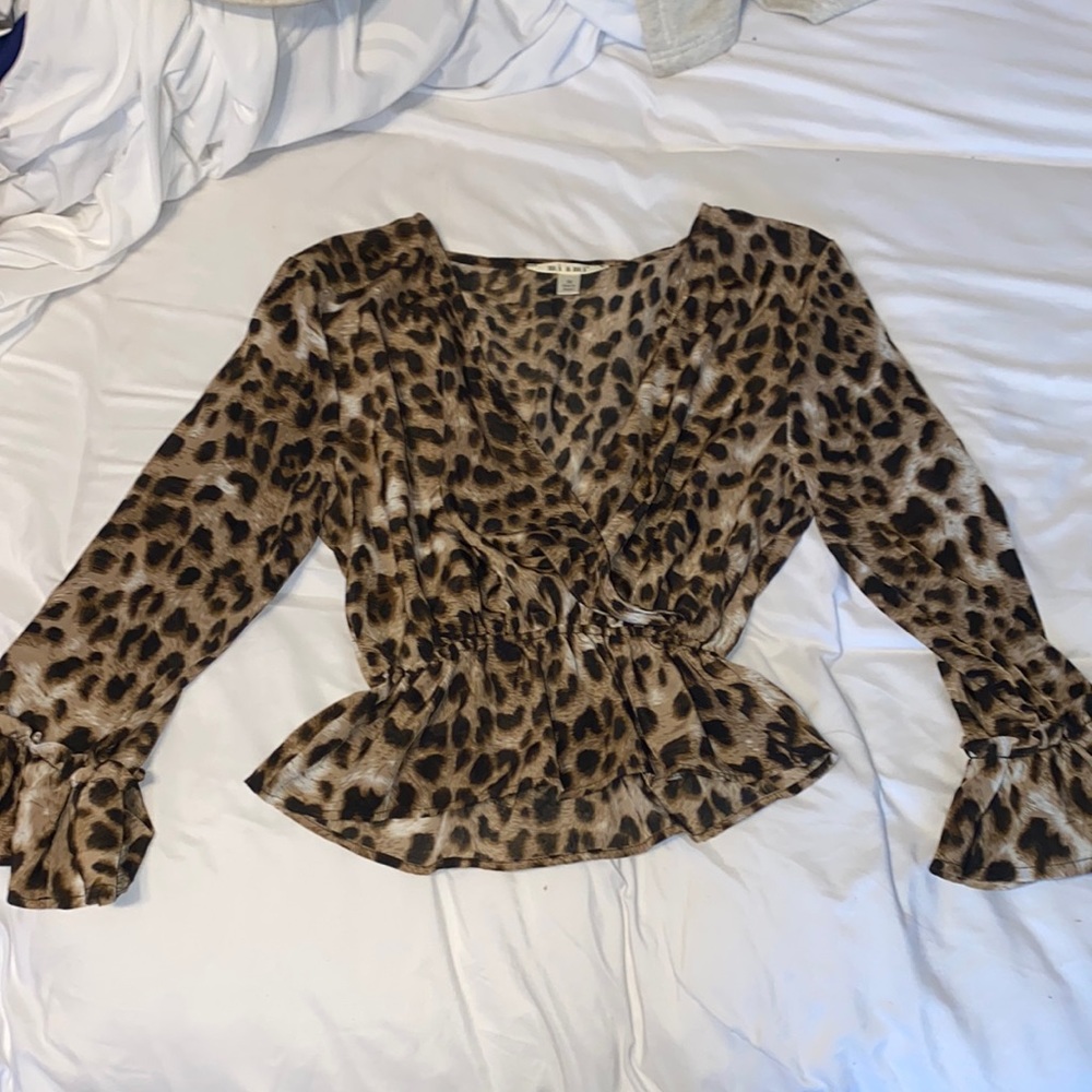 Cheetah 1/4 sleeve top from Frances’s size M brand is Miami